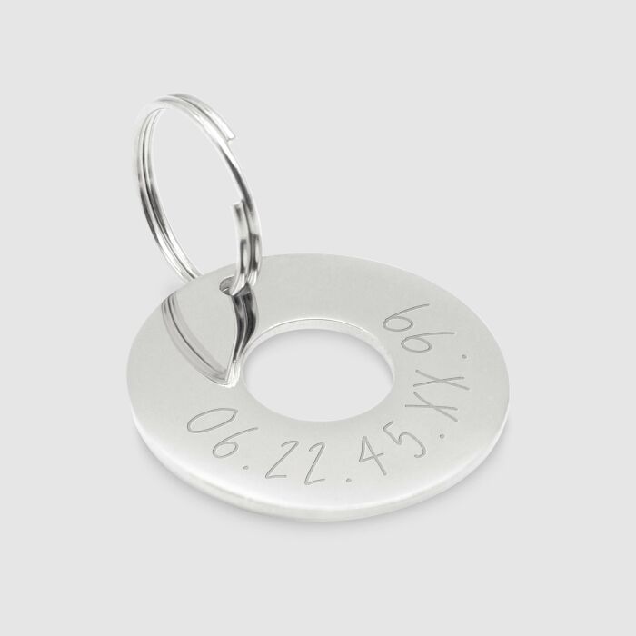 Médaille gravée acier inoxydable cible - Taille L (33 mm)