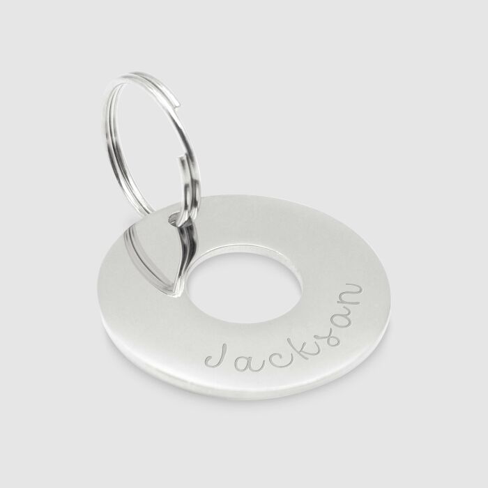 Médaille gravée acier inoxydable cible - Taille L (33 mm)