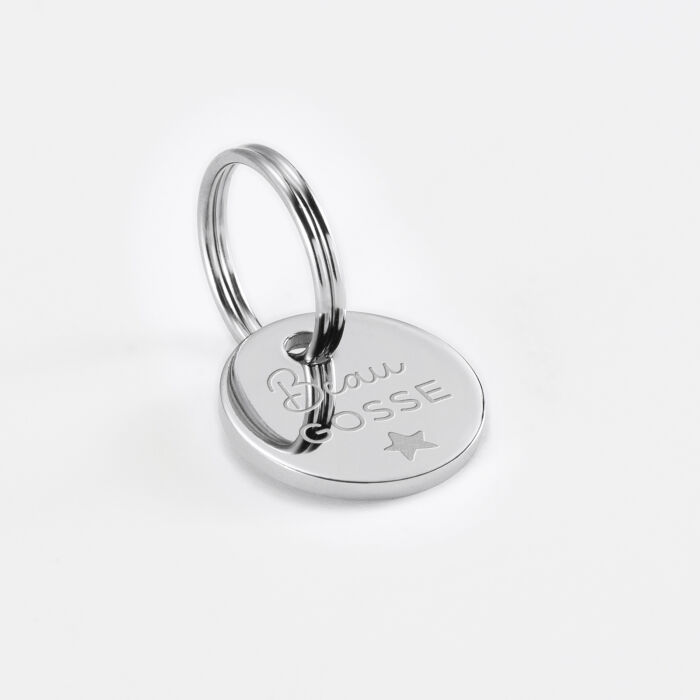 Médaille cheval personnalisée acier inoxydable ronde XS