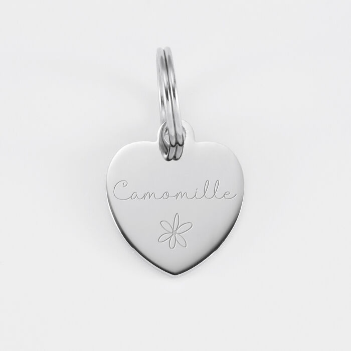 Médaille cheval personnalisée acier inoxydable coeur S