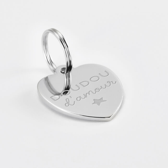 Médaille cheval personnalisée acier inoxydable coeur S