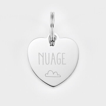 Médaille cheval personnalisée acier inoxydable coeur M