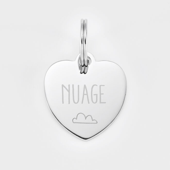 Médaille cheval personnalisée acier inoxydable coeur M