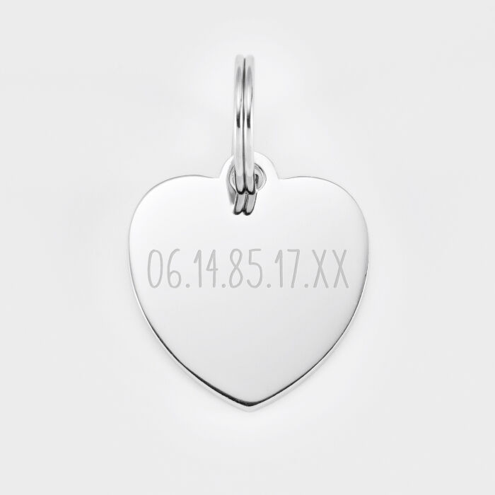 Médaille cheval personnalisée acier inoxydable coeur M