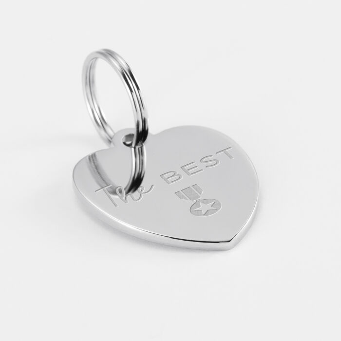 Médaille cheval personnalisée acier inoxydable coeur M