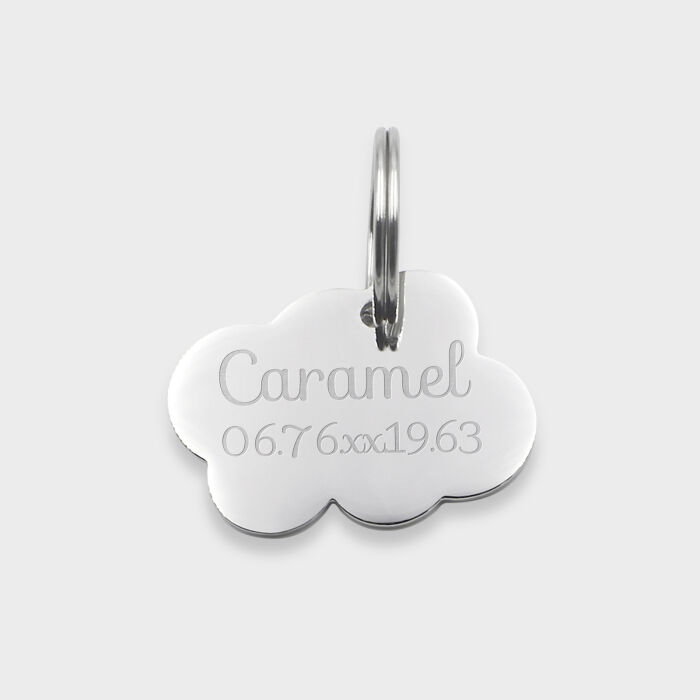 Médaille cheval personnalisée acier inoxydable Nuage M