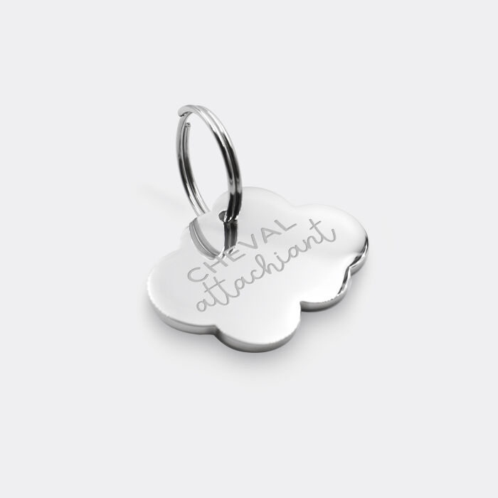 Médaille cheval personnalisée acier inoxydable Nuage M