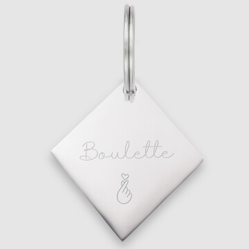 Médaille cheval personnalisée acier inoxydable Losange M