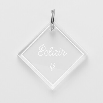 Médaille cheval personnalisée acrylique Losange M