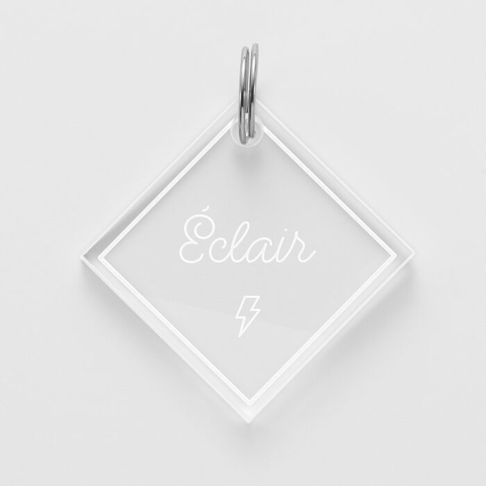 Médaille cheval personnalisée acrylique Losange M