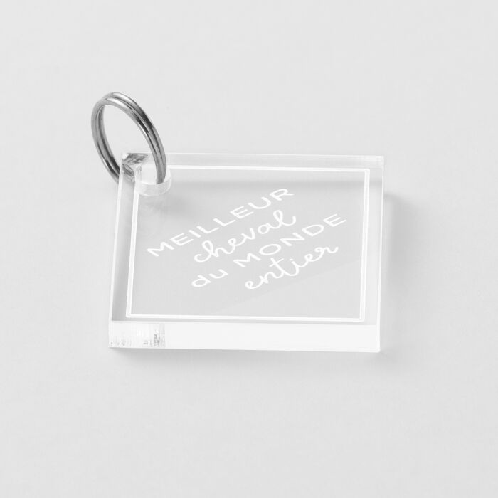 Médaille cheval personnalisée acrylique Losange M