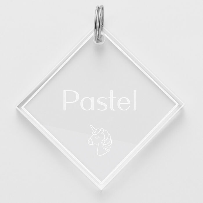 Médaille cheval personnalisée acrylique Losange M