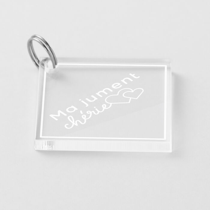 Médaille cheval personnalisée acrylique Losange M