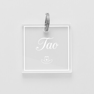 Médaille cheval personnalisée acrylique Carrée M