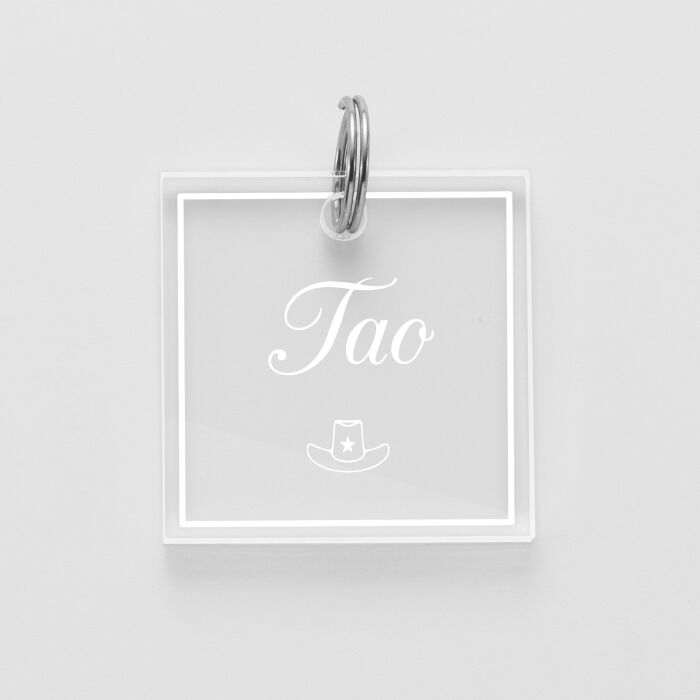 Médaille cheval personnalisée acrylique Carrée M