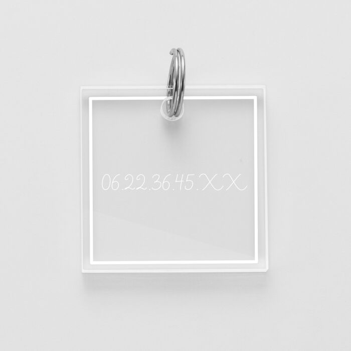 Médaille cheval personnalisée acrylique Carrée M