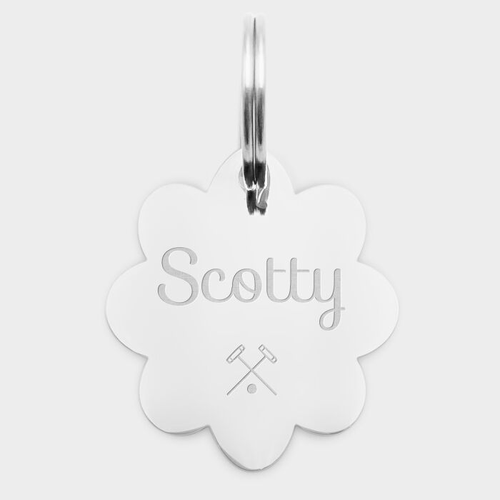 Médaille cheval personnalisée acier inoxydable fleur M