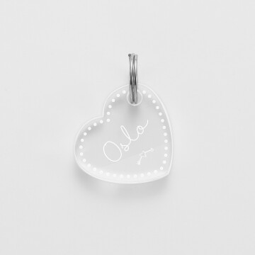 Médaille cheval personnalisée acrylique cœur XS