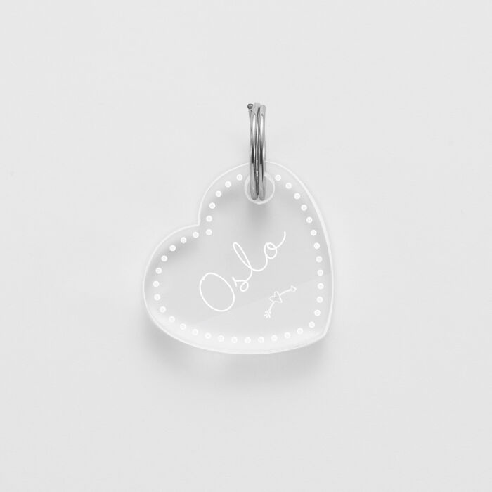 Médaille cheval personnalisée acrylique cœur XS