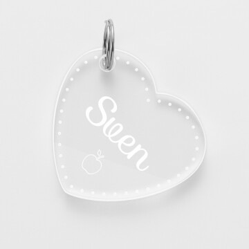 Médaille cheval personnalisée acrylique cœur M