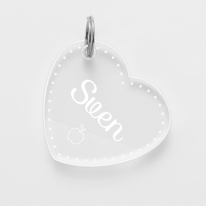 Médaille cheval personnalisée acrylique cœur M