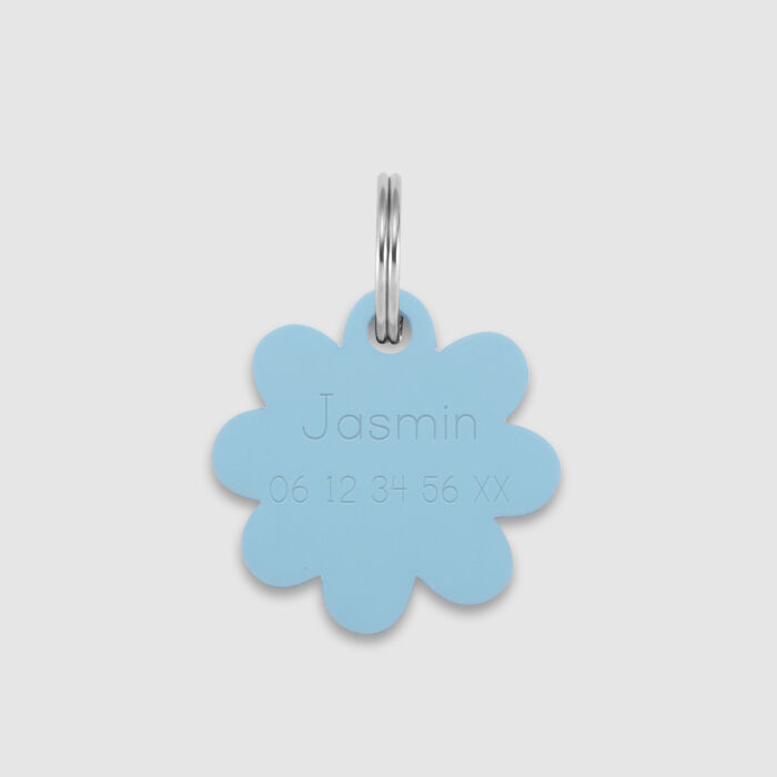 Médaille cheval personnalisée acrylique coloré Fleur S