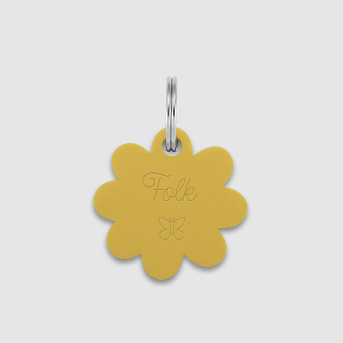 Médaille cheval personnalisée acrylique coloré Fleur S