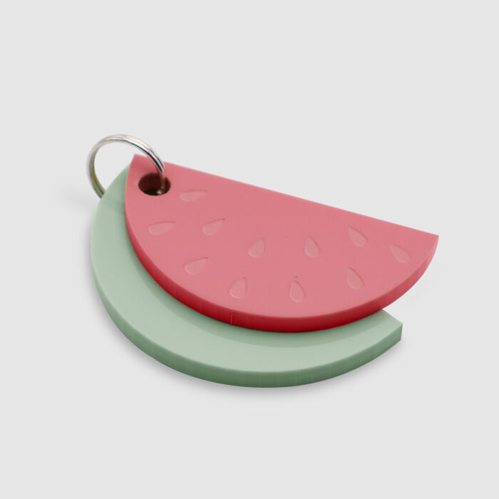 Médaille cheval personnalisée acrylique coloré Pastèque S