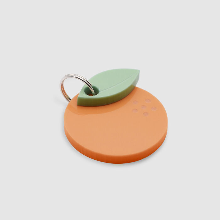 Médaille cheval personnalisée acrylique coloré Orange S