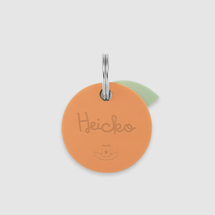 Médaille cheval personnalisée acrylique coloré Orange S