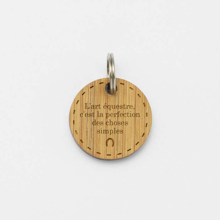 Médaille cheval personnalisée bois ronde S