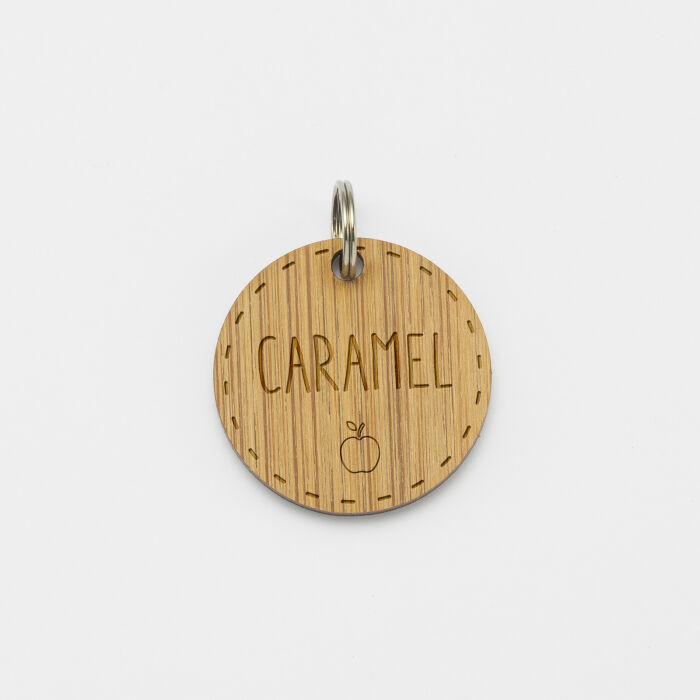 Médaille cheval personnalisée bois ronde M