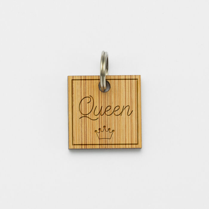 Médaille cheval personnalisée bois Carrée XS