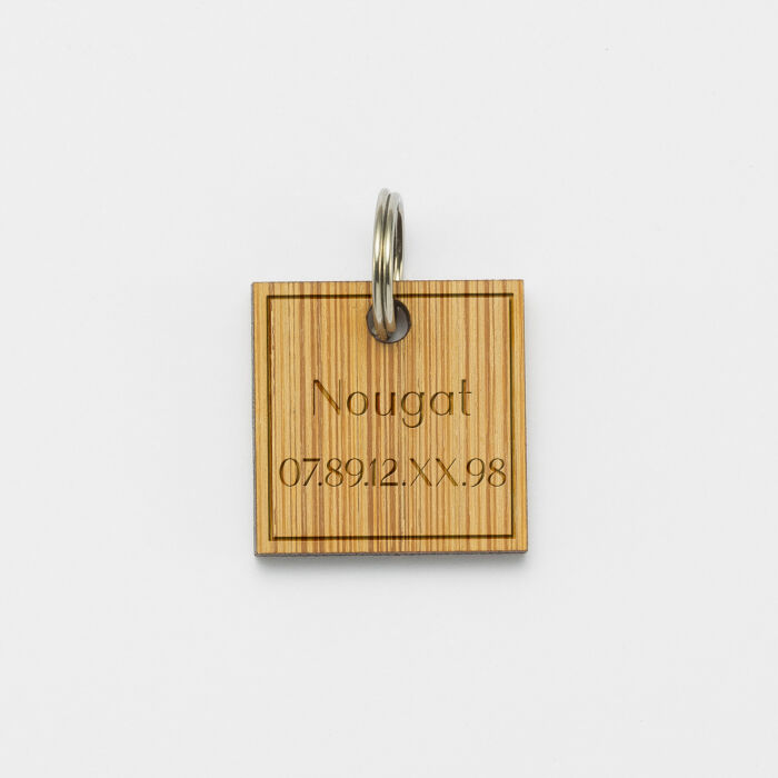 Médaille cheval personnalisée bois Carrée XS