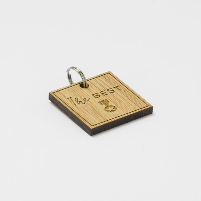 Médaille cheval personnalisée bois Carrée M