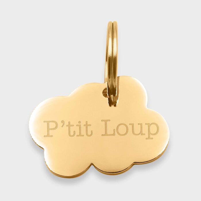 Médaille cheval personnalisée acier inoxydable doré Nuage L