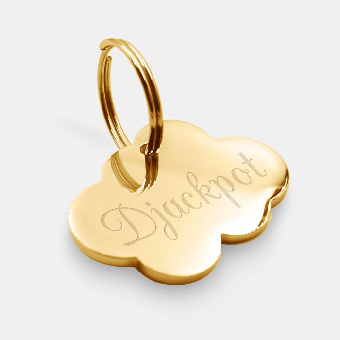 Médaille cheval personnalisée acier inoxydable doré Nuage L