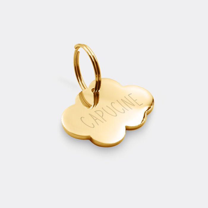 Médaille cheval personnalisée acier inoxydable doré Nuage M