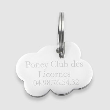 Médaille cheval personnalisée acier inoxydable Nuage L