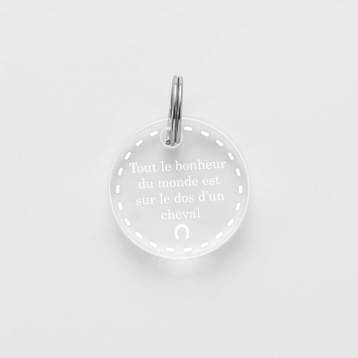 Médaille cheval personnalisée acrylique ronde M