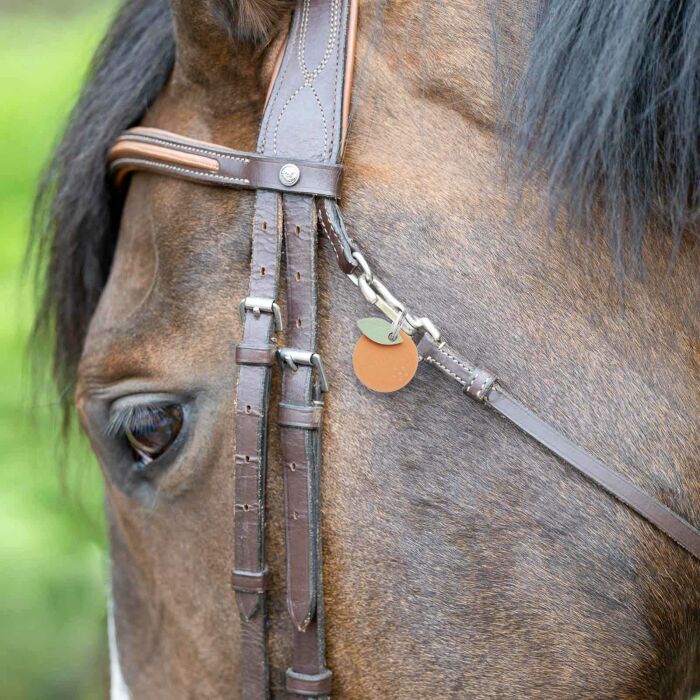 Médaille cheval personnalisée acrylique coloré Orange 26mm